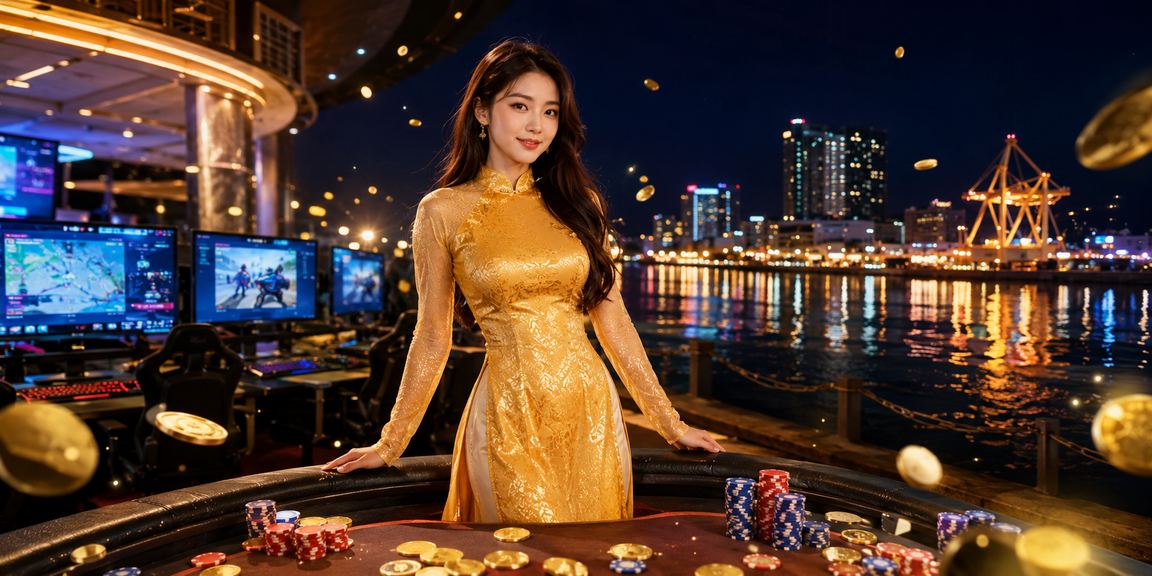Người dùng Hải Phòng trong trang phục áo dài theo dõi esports và đặt cược lớn